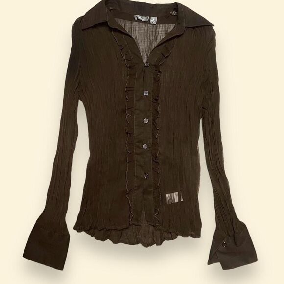 Uniqiue Women's Sheer Blouse - Picture 1 of 4